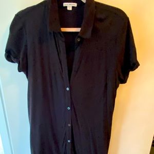 James Perse cute cotton button down dress